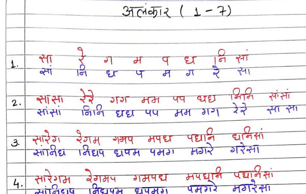 Best Alankaar for Practice (PDF format) 46 Paltas – shivzmuzic