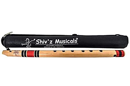 C Natural Medium Fipple Straight Bansuri Flute Right Hand 18 inches 45.72 cm