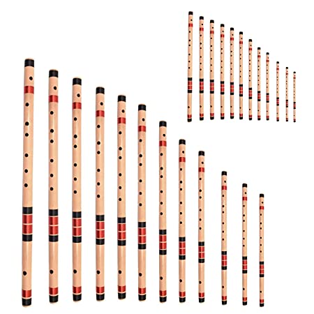 Full Set Premium Bansuri Flutes (Right Hand) Indian Bamboo Flutes